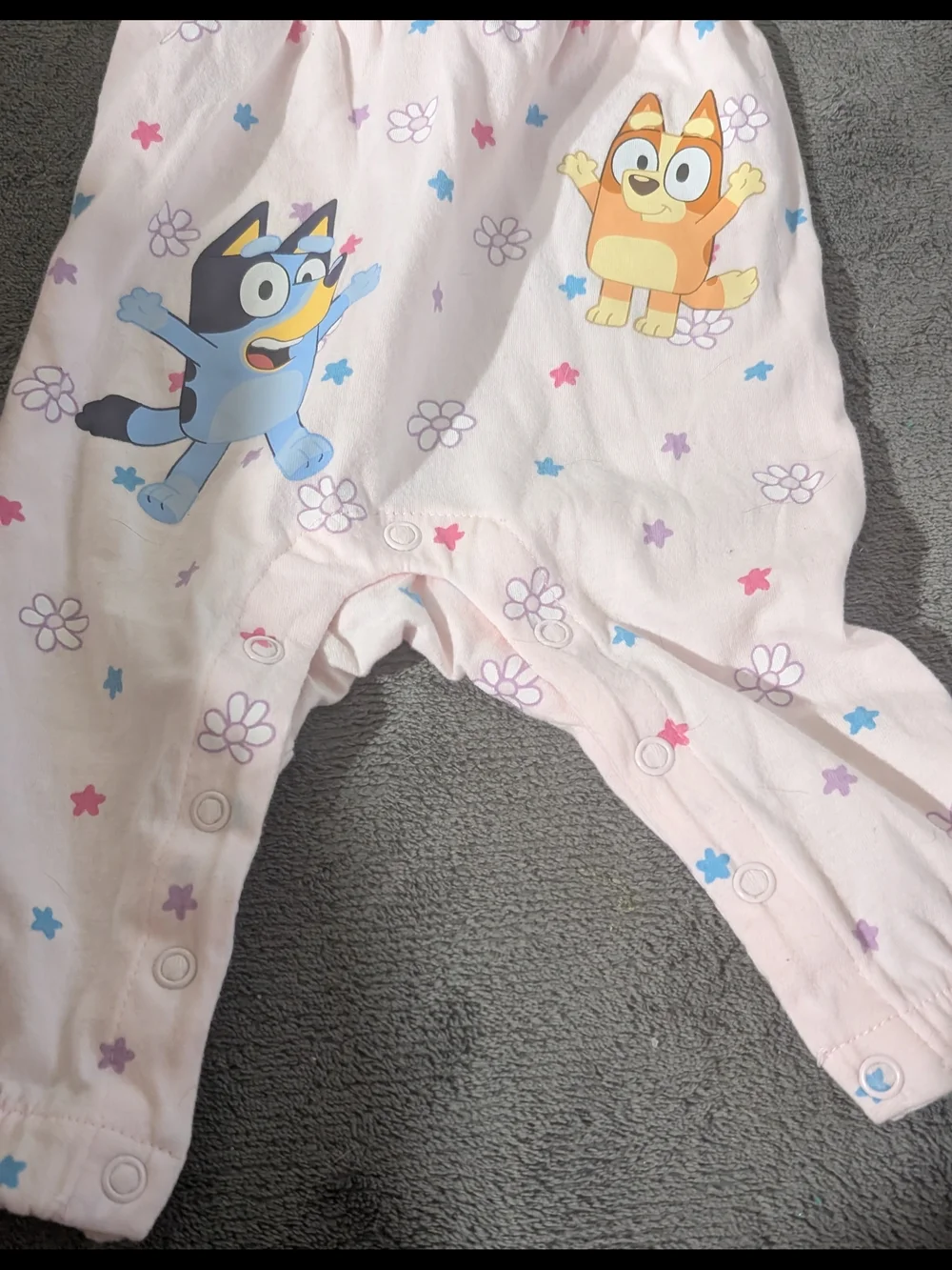 Pink Bluey Newborn Romper
